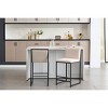 Okak 26.7" Counter Height Bar Stools Set of 2, Modern Minimalist Counter Stools, Upholstered Chairs with Footrest for Kitchen, Dining Room - 2 of 4