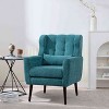 CAVINAS Upholstered Accent Chair with Pillow and Wood Legs,Modern Arm Chair,Padded Lounge Chair for Living Room - 2 of 4