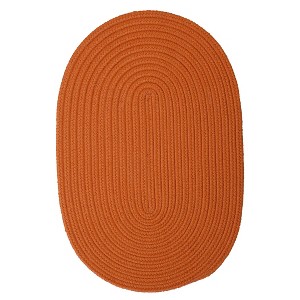 Colonial Mills Tortuga Braided Rug, Orange 6x8, Oval Shape - 1 of 4