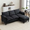 SKRAN 3-Seater Modern L-Shaped Sectional Sofa with Movable Ottoman＆Storage,, Sleeper Deep Seat Cloud Couch for Living Room, Apartment, Office - 4 of 4