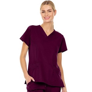 Medichic Women's Eleanor 3-Pocket Stretch V-Neck Scrub Top - 1 of 3