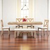 82" 6-Piece Extendable Dining Table Set with Removable Leaves, Footrest, 4 Upholstered Chairs and Bench, Kitchen Table Set for Dining Room - 3 of 4