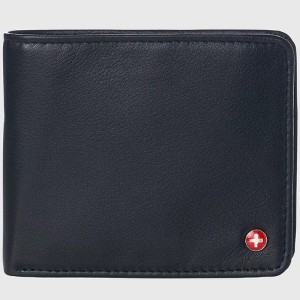 Alpine Swiss RFID Protected Men’s Max Coin Pocket Bifold Wallet with Divided Bill Section Comes in a Gift Box - 1 of 4