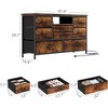 Premium LED 8-Drawer Dresser TV Stand 55" Wide,Solid Wood Top Console with Built-in Power Outlet &22 Light Modes for Bedroom Organizer - 2 of 4