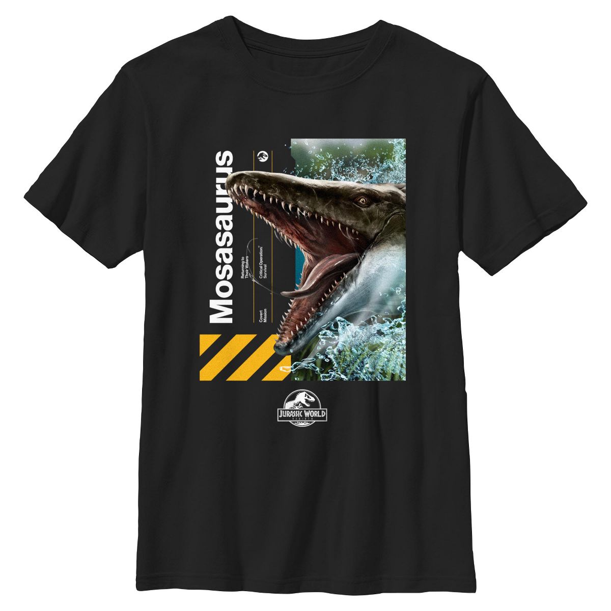 Boy's Jurassic World: Rebirth Mosasaurus Portrait T-Shirt