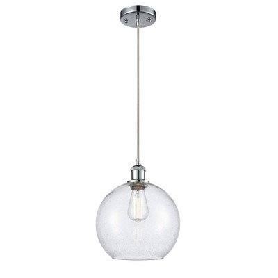 Athens - 1 Light Cord Hung Mini Pendant In Industrial Style-13 Inches Tall and 10 Inches Wide