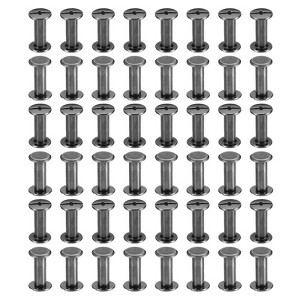 Unique Bargains Steel Leather Belt Scrapbook Binding Kits M5 Chicago Screws 100 Sets - 1 of 4