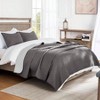 Ultrasonic Reversible Queen Quilt Set, Grey 90x96, Lightweight All - Season Bedding with Pillow Shams - 2 of 4