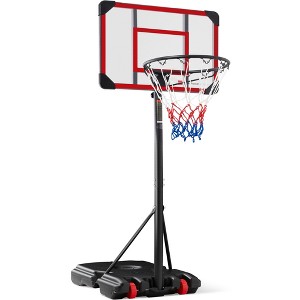 Best Choice Products Kids Height-Adjustable Basketball Hoop, Portable Game w/ 2 Wheels, Square Backboard - 1 of 4