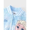 Disney Frozen Toddler Anna Jacket Lightweight Coat Zipper Color Block Bomber Jackets Blue. - 3 of 4