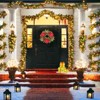 coucheta Christmas Wreath with Lights, Xmas Garlands Decoration with Battery Operated Lights with Timer, Window Indoor Holiday Decor - 2 of 4