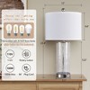 Maxax Glass Table Lamp,23" Contemporary Nightstand Lamp with A+C USB Charging Ports for  Living Room, Bedroom - 3 of 4