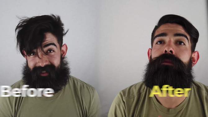 Arkam Deluxe Ionic Anti-Scald Beard Straightener for Men, Medium, Black/Blue, 2 of 6, play video