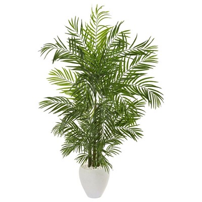 Nearly Natural 64-in Areca Palm Tree in Planter UV Resistant (Indoor/Outdoor)