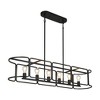 LNC Bohonicist 6-Light 48" Modern Drum Oversized Kitchen Island Pendant Lights, Black - 2 of 4