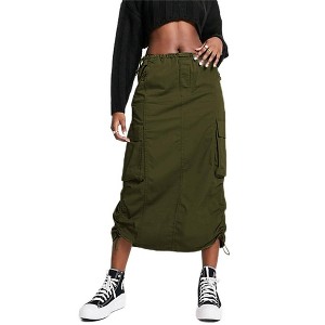 【archive】Vintage Cargo Rap Skirt Y2K Vintage Y2K 2000s SERIOUS grey punk goth utility midi cargo