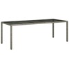 vidaXL Garden Dining Table Brown 98.4x39.4x29.5 in Poly Rattan - 2 of 4