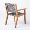 Colton 2pk Wood & Strapping Patio Club Chairs, Outdoor Furniture - Threshold™ designed with Studio McGee - image 3 of 4