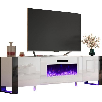 U-Shaped Legs Fireplace TV Stand with Fireplace