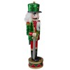 Northlight 14.25" Red and Green Sequin Jacket Nutcracker with Sword - 2 of 4
