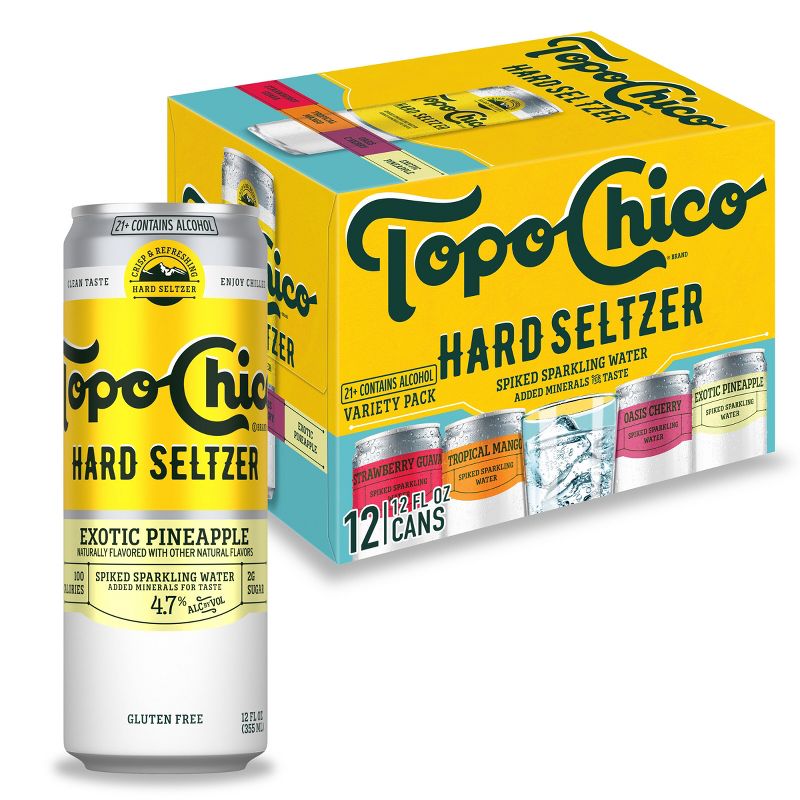 Topo Chico Hard Seltzer Variety Pack - 12pk/12 fl oz Slim Cans, 1 of 9