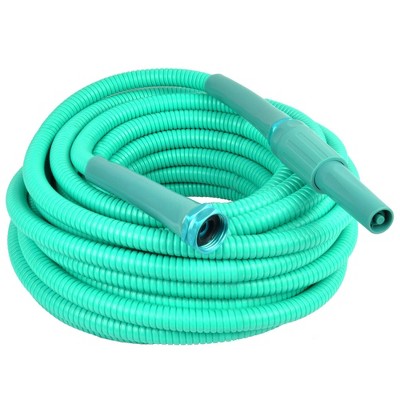 BERNINI  50&#39; No-Kink Lite Chroma Outdoor Metal Garden Hose - Turquoise Blue_3