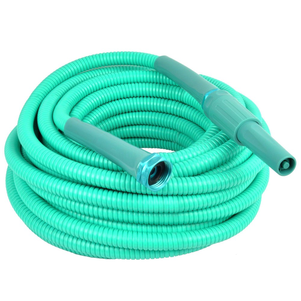Photos - Other for Irrigation BERNINI 50' No-Kink Lite Chroma Outdoor Metal Garden Hose - Turquoise Blue