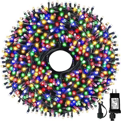 MaseiKar 100FT 300LEDs Christmas Lights Outdoor Indoor String Lights 8 Modes Memory Function for Christmas Tree Party Decoration, Multicolor