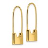 Chisel Stainless Steel Polished Yellow IP-plated Lock Earrings - 2 of 4
