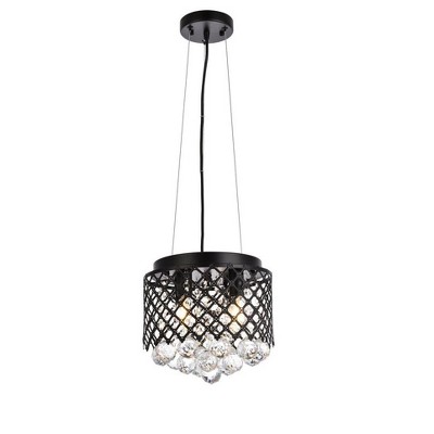 Elegant Lighting Tully 4 lights pendant in black