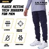 Ultra Performance Mens 3 Pack Fleece Active Tech Joggers | Active Bottoms with Zipper Pockets 3pk - image 4 of 4