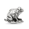 Black Bow Jewelry Sterling Silver Antiqued Frog on Lily Pad Bead Charm - 3 of 4