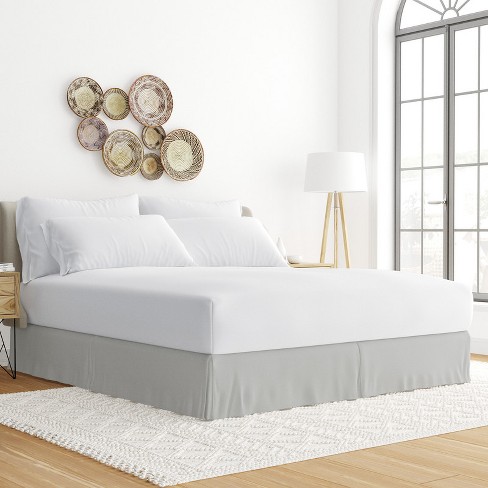 Light gray bed outlet skirt queen