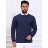 INSPIRE CHIC Men's Slim Fit Crew Neck Long Sleeve Soft Twist Textured Cable Knit Pullover Sweater - 4 of 4