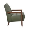 CAVINAS Leather Upholstered Accent Chair,Modern Arm Chairs with Solid Wood Arms and Legs for Bedroom,Reading Room - 4 of 4