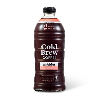 Cold Brew Coffee Black Peach Flavored With Other Natural Flavors - 48 fl oz - Good & Gather™