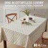 HLC.ME Modena Jacquard Fabric Lattice Tablecloth, Water, Fade, Wrinkle and Stain Resistant Table Cloth - 2 of 4