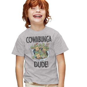 Teenage Mutant Ninja Turtles Cowabunga Dude Pf Kids T Shirt For Youth, Athletic Heather - 1 of 4