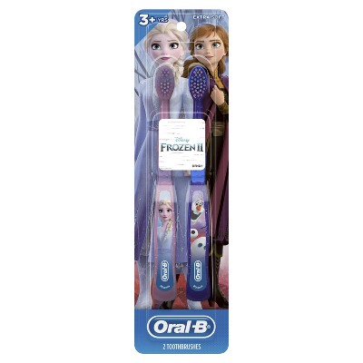 Oral-B Kid's Toothbrush featuring Disney's Frozen Soft Bristles for Children and Toddlers 3+ -  2ct