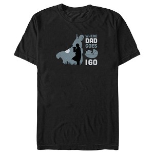 Men's Star Wars: The Mandalorian Grogu and Din Djarin Where Dad Goes I Go T-Shirt - 1 of 4