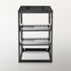 VEVOR 16U Open Frame Network Rack, 23 in Depth, Wall Mounted or Floor Standing Server Rack, Heavy Duty 4 Post, with Vented Shelves, Black - 2 of 4