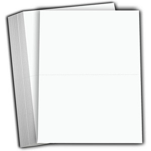 Hamilco White Cardstock Thick Paper - 5 1/2 X 8 1/2" 80 lb Perforated Card Stock - 100 Pack - 1 of 4