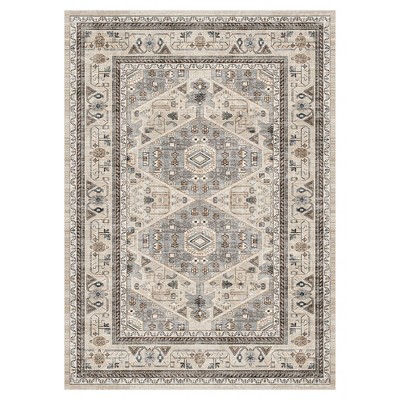 ABYNOW 8x10 Machine Washable Area Rug – Modern Abstract Soft Low-Pile Carpet with Non-Slip Backing for Living Room & Bedroom