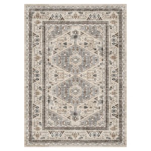 ABYNOW 8x10 Machine Washable Area Rug – Modern Abstract Soft Low-Pile Carpet with Non-Slip Backing for Living Room & Bedroom - 1 of 4
