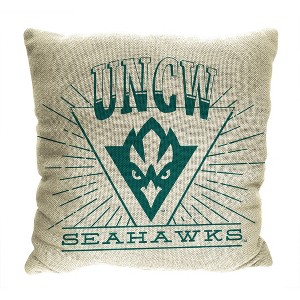 NCAA UNC Wilmington Seahawks 26 x 26 Woven Tapestry Pillow - 1 of 4