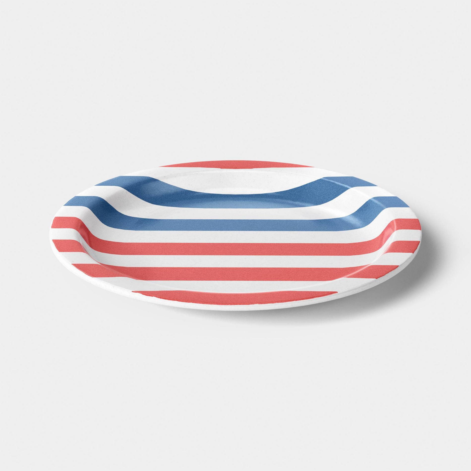 Melamine Salad Plate Red/Blue Striped - Room Essentials™"