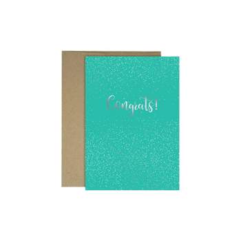 Great Papers! Congratulations Card with Envelope 6.75"" x 4.75"" Sparkle Confetti/Silver 3/Pack