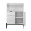 Sideboard Buffet Cabinet with Storage, 33.5" Kitchen Storage Cabinet with Glass Door and 3 Drawers,Coffee Bar Cabinet for Kitchen Living Room Hallway - 4 of 4
