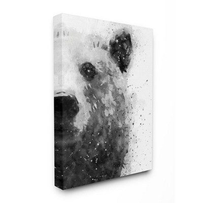Stupell Industries Forest Bear Watercolor Wild Animal Black White