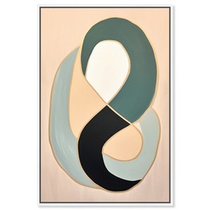 Art Remedy Earthworm in the glass bowl Contemporary Shapes Abstract Wall Art Framed - 1 of 4